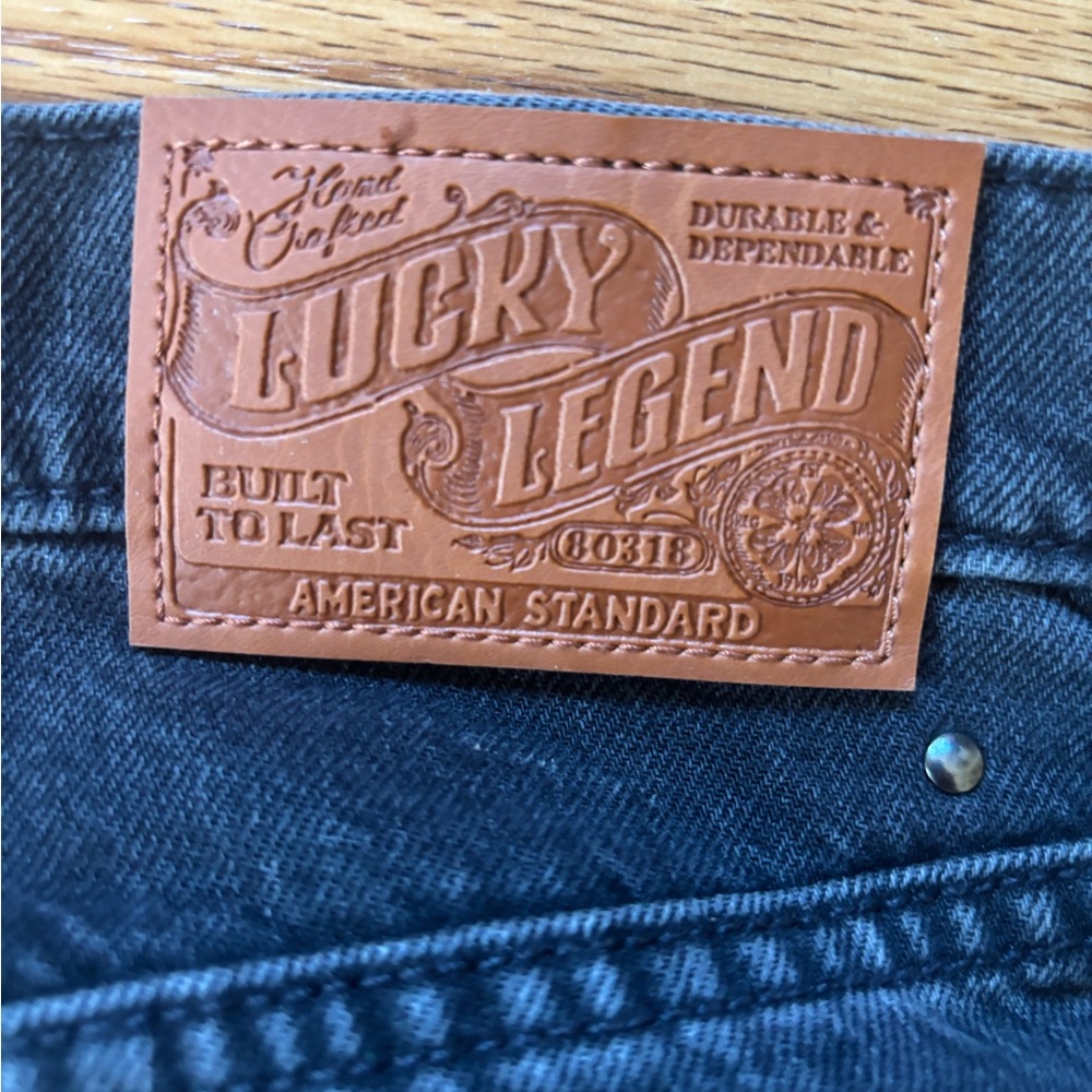 Lucky Brand 90s Loose Fit High Rise Straight Black Studded Jeans Size 8 or 29 - Picture 10 of 12